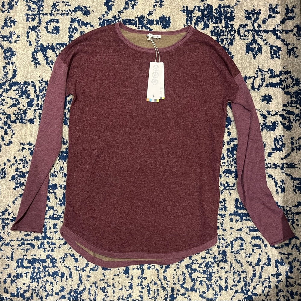 Smartwool Women's Shadow Pine Colorblock Crew Sweater